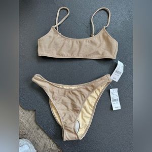 Gold sparkle bikini